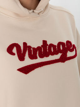 Теплое худи женское бежевое с начесом - Mark formelle фото 6