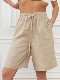 Шорты женские Лён-2 Светло-голубой - Modamica фото 30