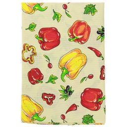 Скатерть 180х145см Перцы, вид 1, длина стола до 140см, на 6 персон, рогожка (хлопок 100%) 171г/м2, упаковка классическая, пакет ПВХ 28х41см, Домашняя мода (Россия)  фото 3