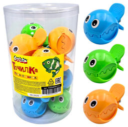 Цена за 2 шт. Точилка Каляка-Маляка РЫБКИ с контейнером ассорти, корпус пластик, тубус