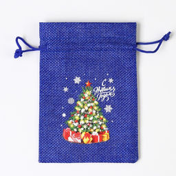 Цена за 5 шт. Мешок с термонаклейкой Ёлочка, 10 х 14 см +/- 1.5 см - Дарите счастье фото 2