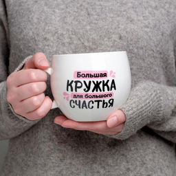 Кружка XXL керамическая Дорого внимание Для большого счастья, 600 мл