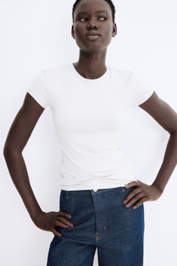 Camiseta entallada de microfibra - H&m фото 9