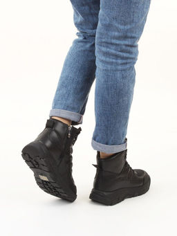 04-WB011-1M BLACK Кроссовки зимние женские (натуральная кожа, 100% шерсть)