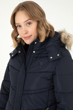 Женское темно-синее пальто Неожиданная скидка в корзине - U.s. polo assn фото 2