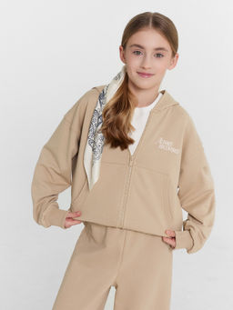 Толстовка для девочек бежевая Always recovered