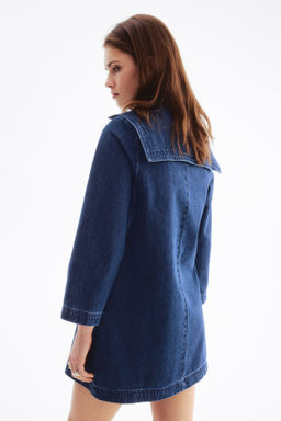 Vestido denim con cuello marinero - H&m фото 3