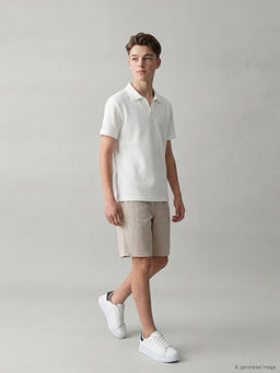?izgili Erkek ?ocuk Poplin ?ort