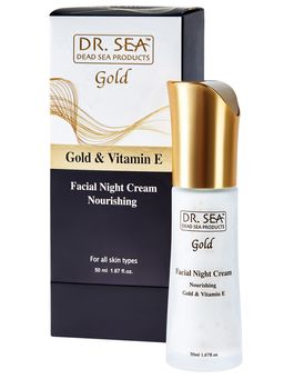 502 DS Серия GOLD Ночной питательный крем для лица с золотом и витамином Е 50 мл.