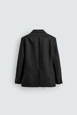 BLAZER TRAJE TWILL 100% LINO AARON LEVINE X ZARA / Negro  фото 7
