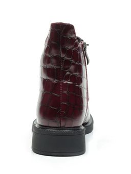 01-CXR130-2P BLACK/WINE Ботинки демисезонные женские (натуральная кожа, байка) - No name фото 13