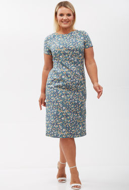 Платье Lady Line 1590 желтые цветы