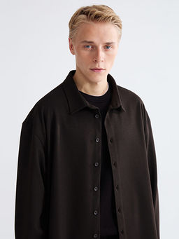 B?y?k Beden Regular Fit Uzun Kollu Erkek G?mlek