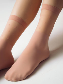 CONTE Удлиненные носки с прозрачным верхом в горошек FANTASY bianco  19С-29СП - Conte elegant фото 19