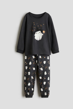 Pijama de algod?n con motivo estampado
