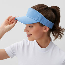 Козырёк женский MINAKU на липучке, размер 56-58, голубой