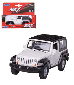 Welly. Машинка 1:38 "Jeep Wrangler Rubicon 2007" пруж. мех., арт.42371HW-W белый