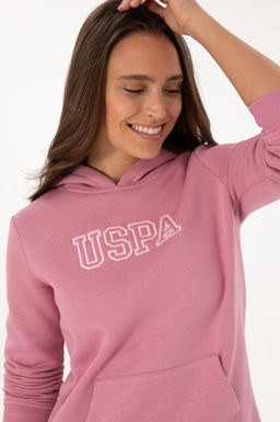 Kad_n Koyu Pembe _ardonlu Kap__onlu Basic Sweatshirt - U.s. polo assn фото 2