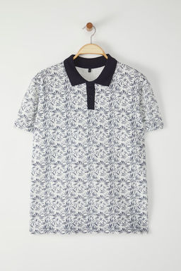 TRENDYOL MAN Lacivert Regular/Normal Kesim Desenli Polo Yaka T-shirt TMNSS25PO00032 - Trendyolmilla фото 5