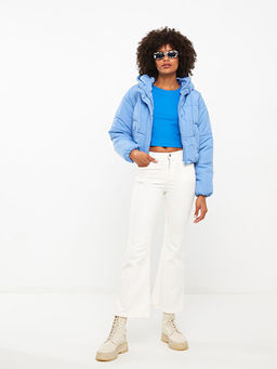 Kad?n Kap??onlu D?z ?i?me Mont