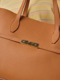 Кожаная сумка Bossy DBR 31382 коричневый лист  фото 12