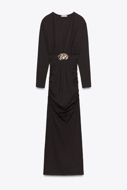 POLYAMIDE DRESS WITH HARDWARE BELT - Zara фото 16