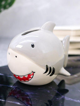 Копилка керамическая Акула/Shark, grey (15х8,5 см)