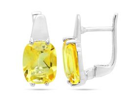 Серьги из серебра цитрин, Соната