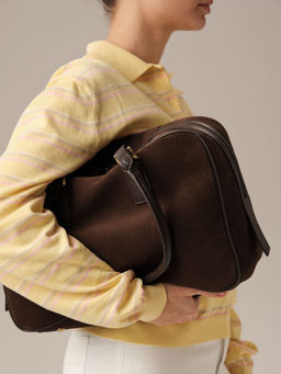 Замшевая сумка DBR Dominique 31389 черный каштан