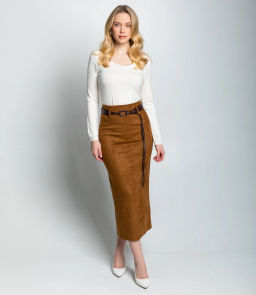 Юбка #КТ335 (1), коричневый