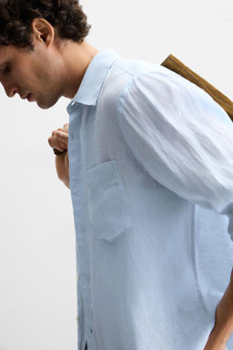 100% LINEN SHIRT - Zara фото 13
