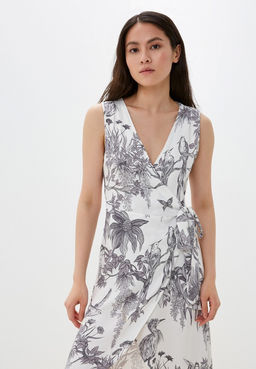 Домашнее платье средней длины без рукавов