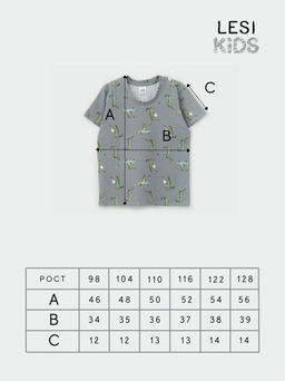 Футболка для мальчика Крокодил, серый - Lesi kids фото 3