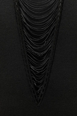 KNIT DRESS WITH FRINGING - Zara фото 8