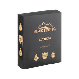 Фляжка Мастер К, 180 мл, подарочная, армейская, 6 oz, нержавеющая сталь, зелёная
