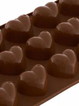 52278 GIPFEL Форма для отливки шоколадных фигур DELIZIA 15 ячеек в форме сердца, 21х10,5х2см - Werner фото 4