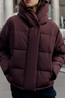 SHORT WATER-REPELLENT WINDPROOF HOODED ANORAK - Zara фото 2