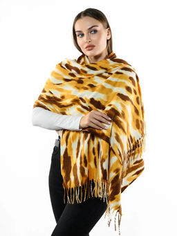 Яркий палантин с анималистичным принтом