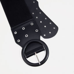 Ремень женский, ширина 10 см, пряжка металл, люверсы, цвет чёрный - Simaland фото 6