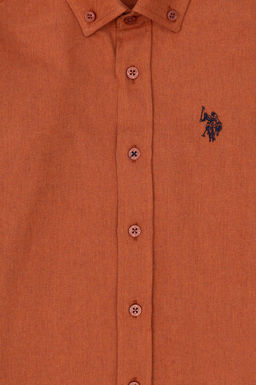 Базовая рубашка Brick с длинными рукавами для мальчика Неожиданная скидка в корзине - U.s. polo assn фото 3