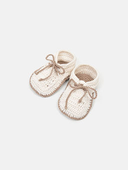 Пинетки вязаные Молоко 0+ - Bungly фото 4