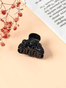 Цена за 12 шт. Крабик для волос «Глянец», бабочки, 4 см, чёрный