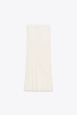 STUDDED LACE MIDI SKIRT - Zara фото 7