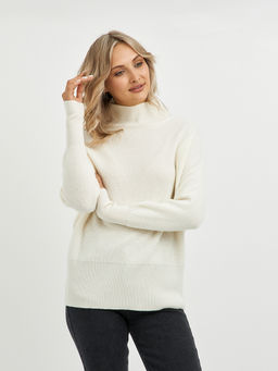 водолазка женская из шерсти в молочном цвете - Glenfield фото 5