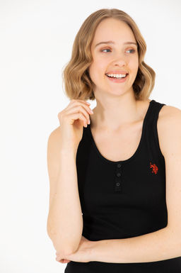 Женская черная футболка Basic - U.s. polo assn фото 2