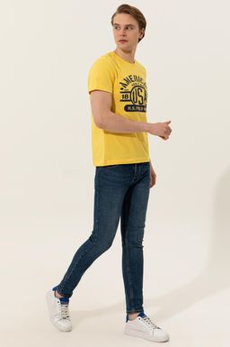 U. S. Polo Assn Мужская светло-желтая футболка с круглым вырезом - U.s. polo assn фото 4