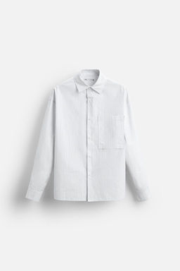 STRIPED POPLIN SHIRT - Zara фото 7