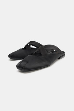 SLINGBACK BALLET FLATS WITH CROSSED ELASTIC STRAPS - Zara фото 3
