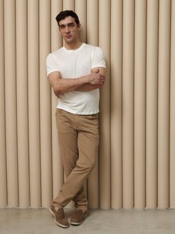 Футболка из крапивы мужская молочная 572-2