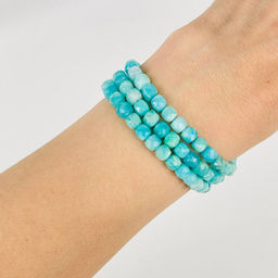 Бусины для украшений из Амазонита (78 бусин) 39 см